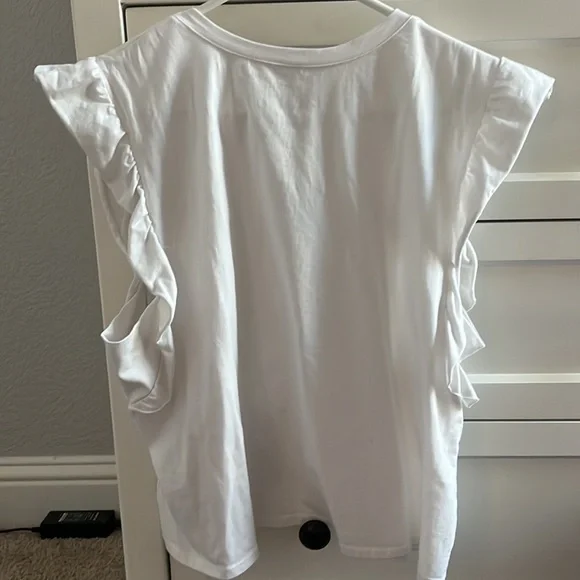 White Ruffle Top - Picture 3 of 3